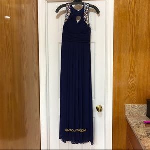 Aqua Sequin Maxi Dress